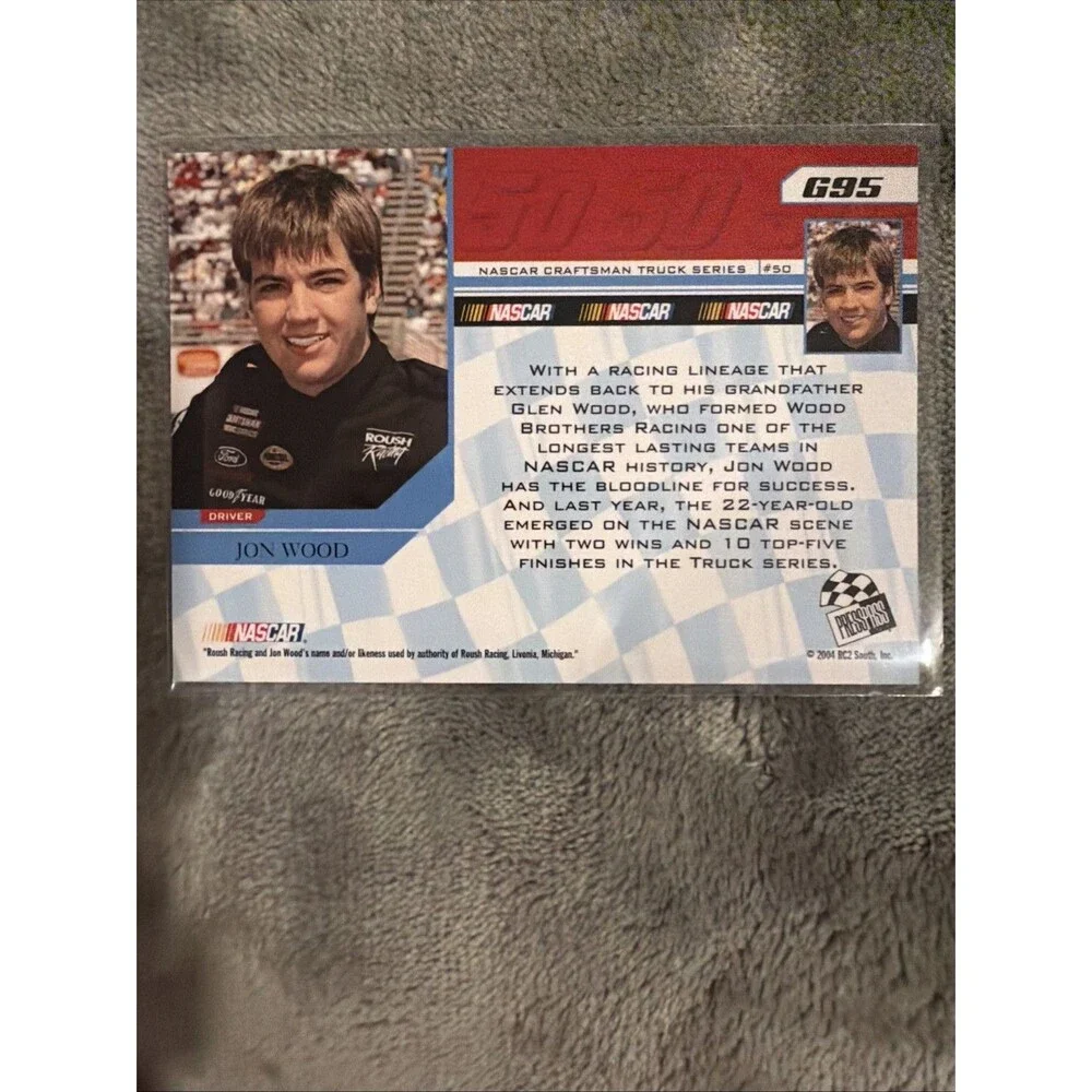 2004 Press Pass Trackside - License to Drive Jon Wood #95